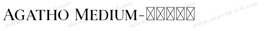 Agatho Medium字体转换